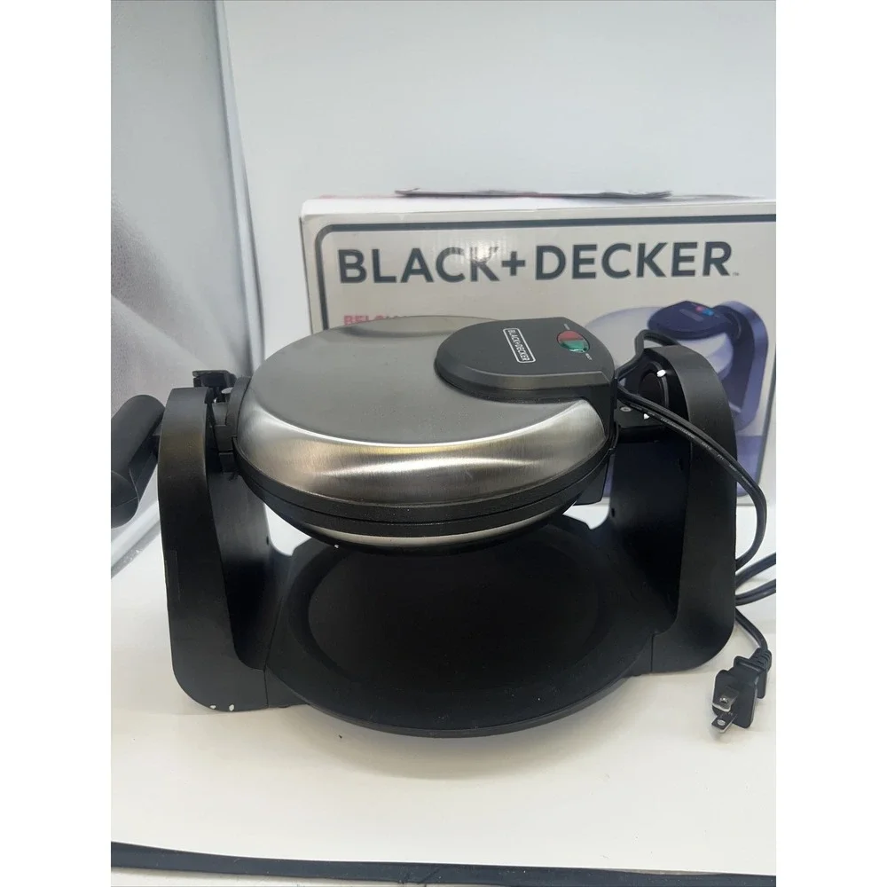 BLACK+DECKER , Flip Waffle Maker, Silver WM1404S